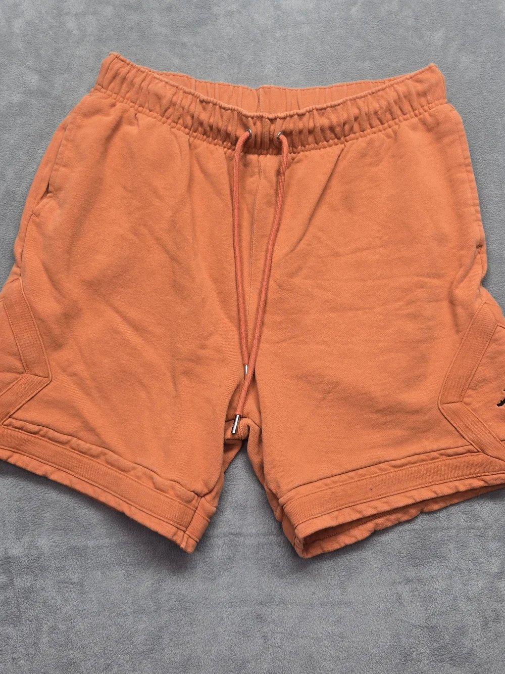 Jordan Flight Men's Fleece Orange Essentials Drawstring Shorts Jumpman